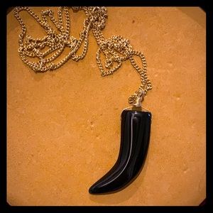 Black horn necklace